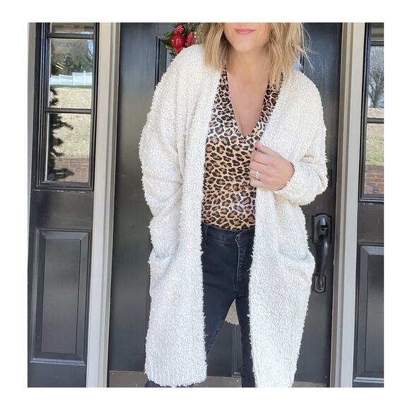 White Teddy Cardigan - Picture 1 of 4